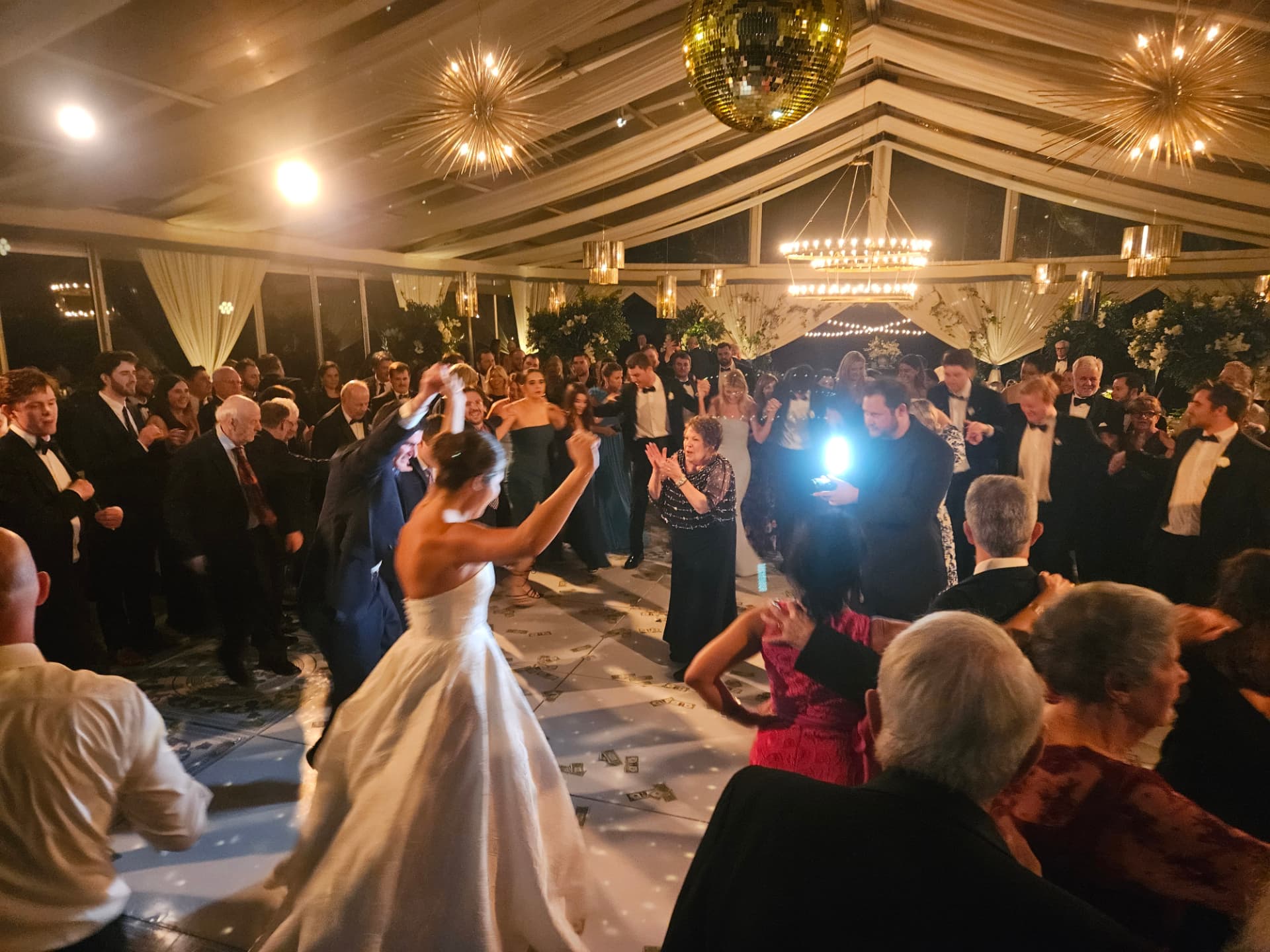 Money dance under the disco ball