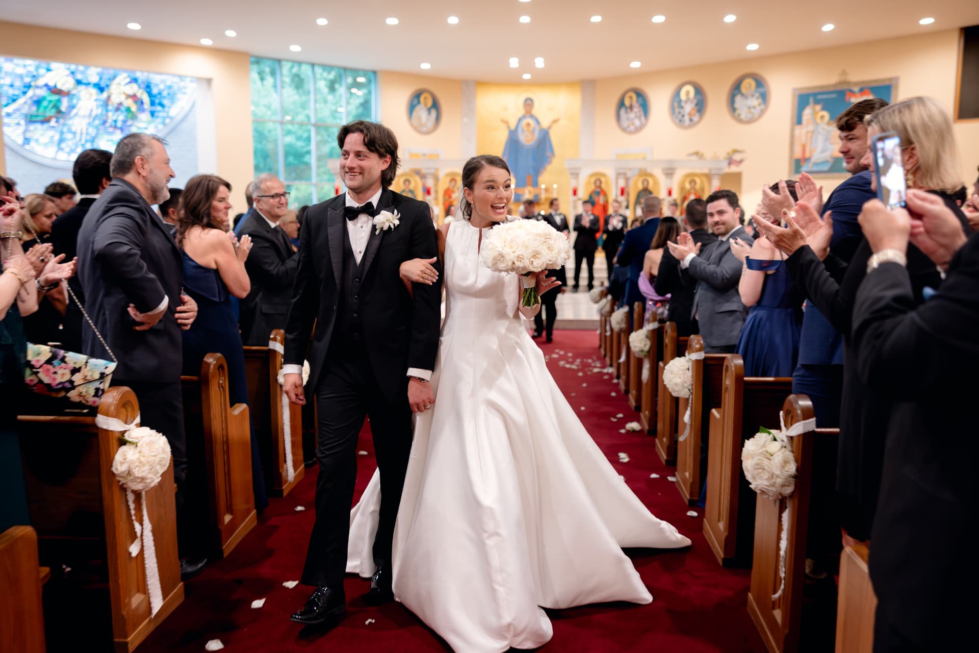 Just married — the recessional