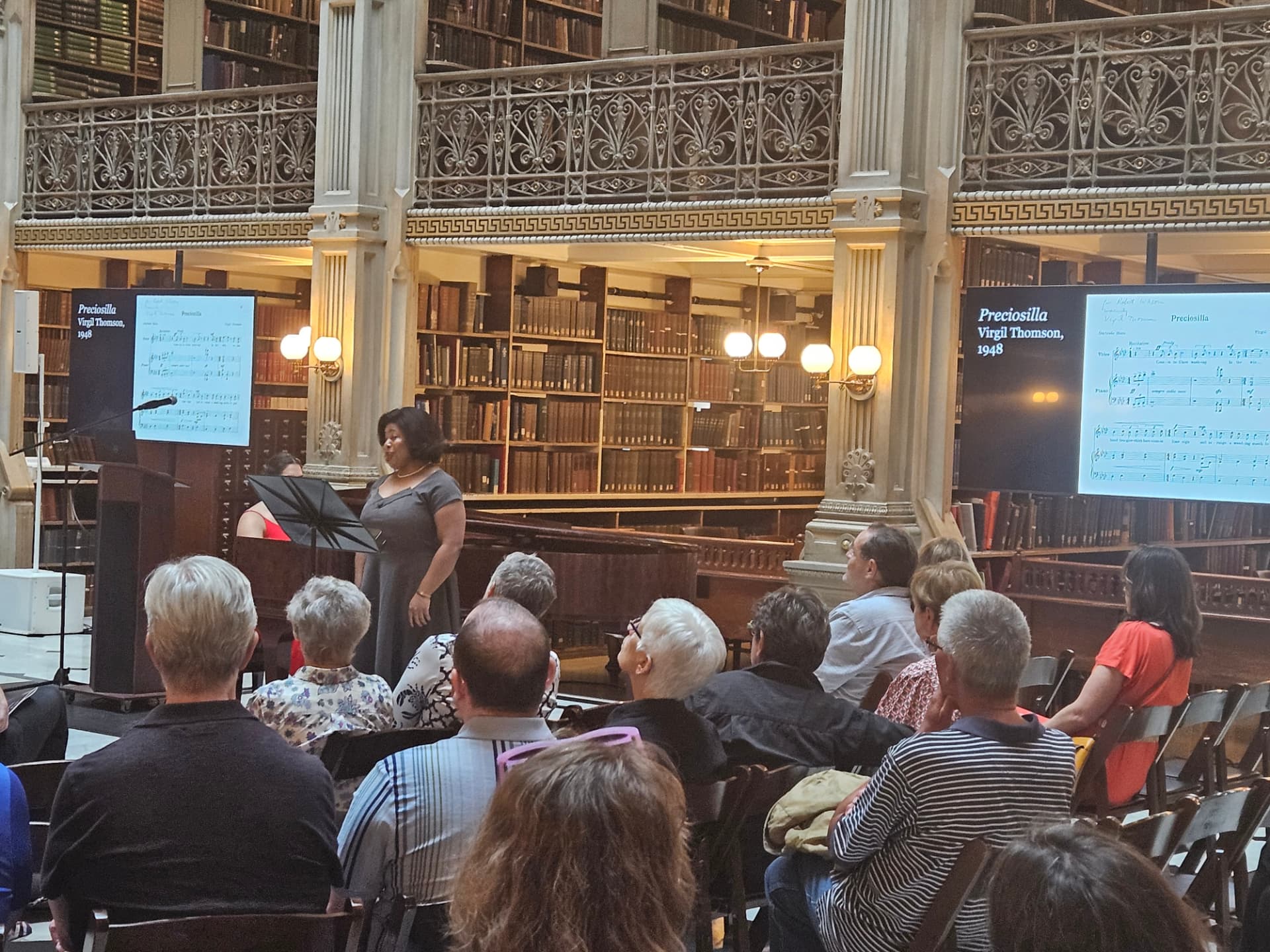 Recital sound and projection at the Peabody Library