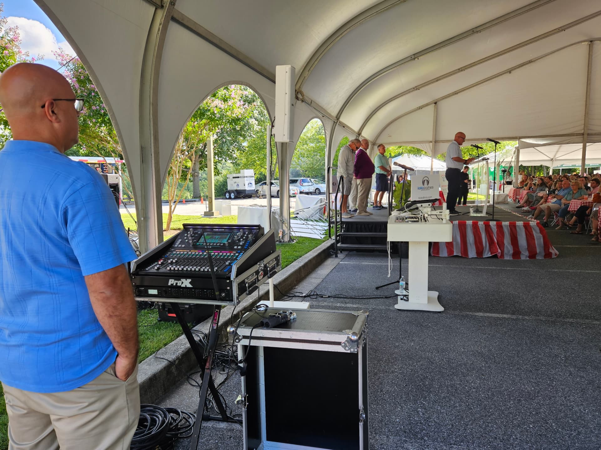 Outdoor ceremony sound and production